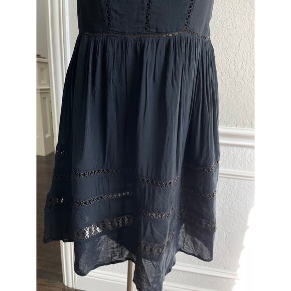 Sam Edelman Black Lace Crochet Trim Dress - Picture 7 of 15